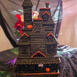 Spooky Light-Up Ghost Haunted House | Halloween Tabletop Decor